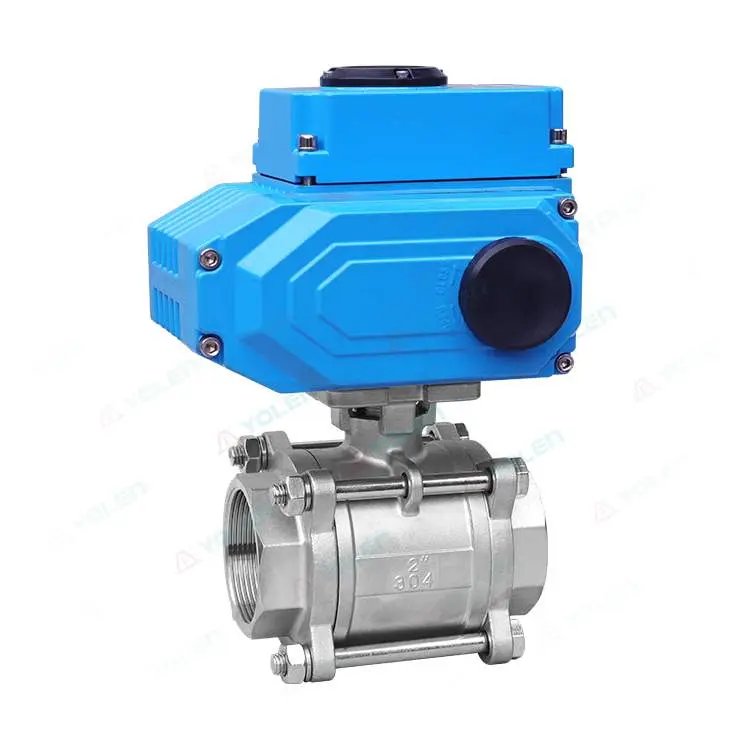 Electric three-piece ball valve