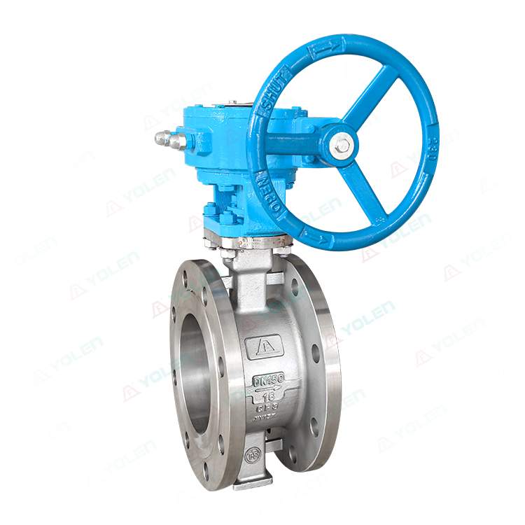 Worm gear stainless steel butterfly valve