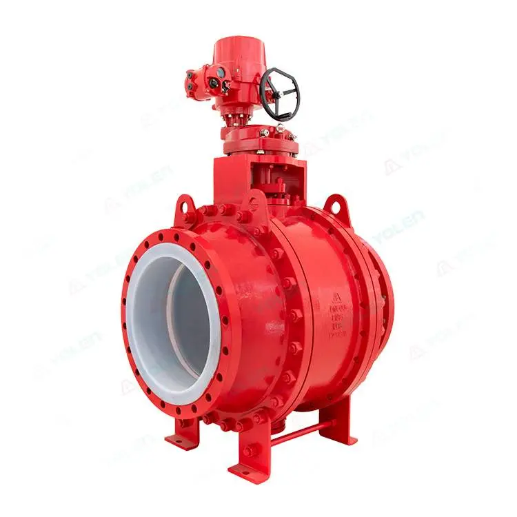 Electric fluorine ball valve