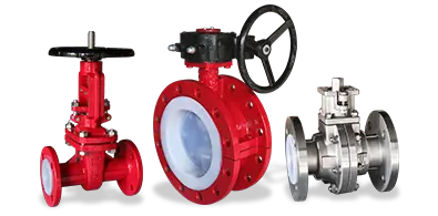 Fluorine lined valve series