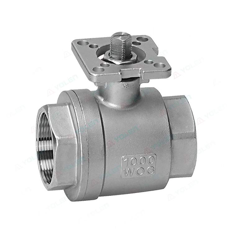 Two-piece high-platform ball valve