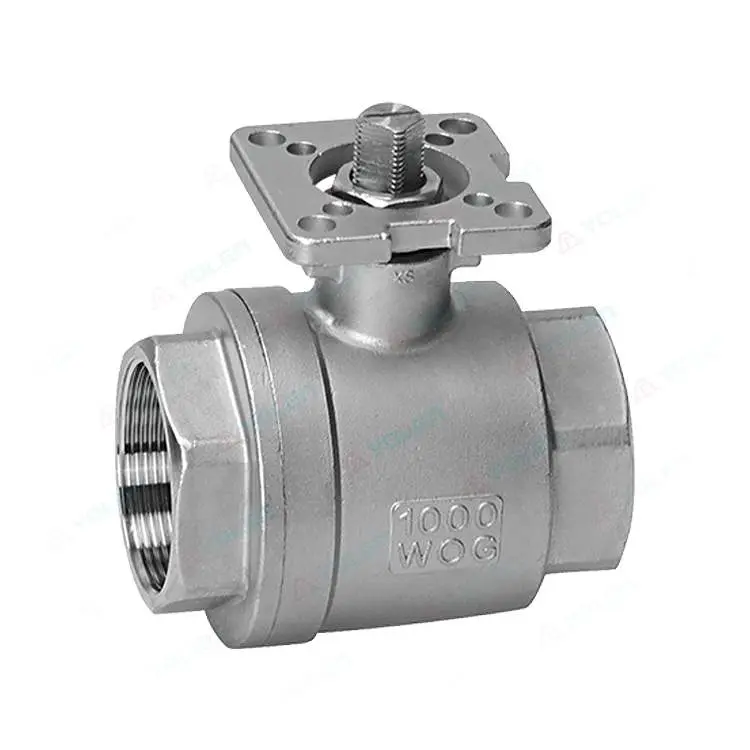Two-piece high-platform ball valve