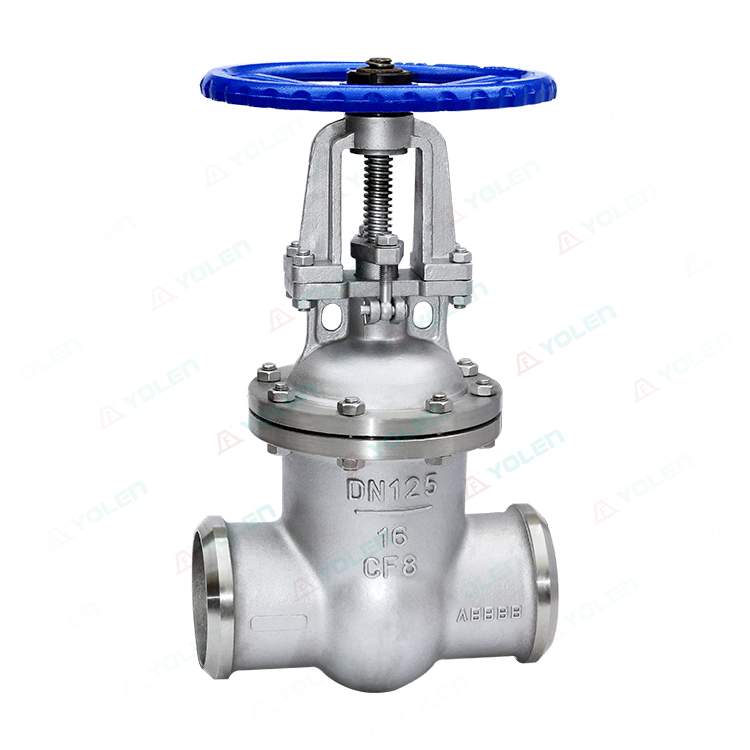 Welded gate valve