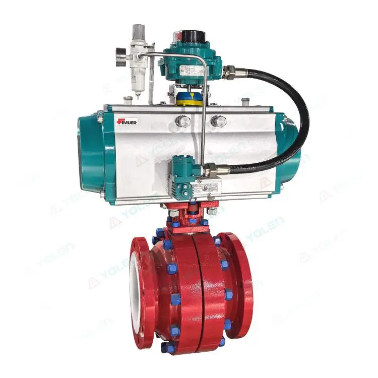 Pneumatic forged steel lined fluorine ball valve