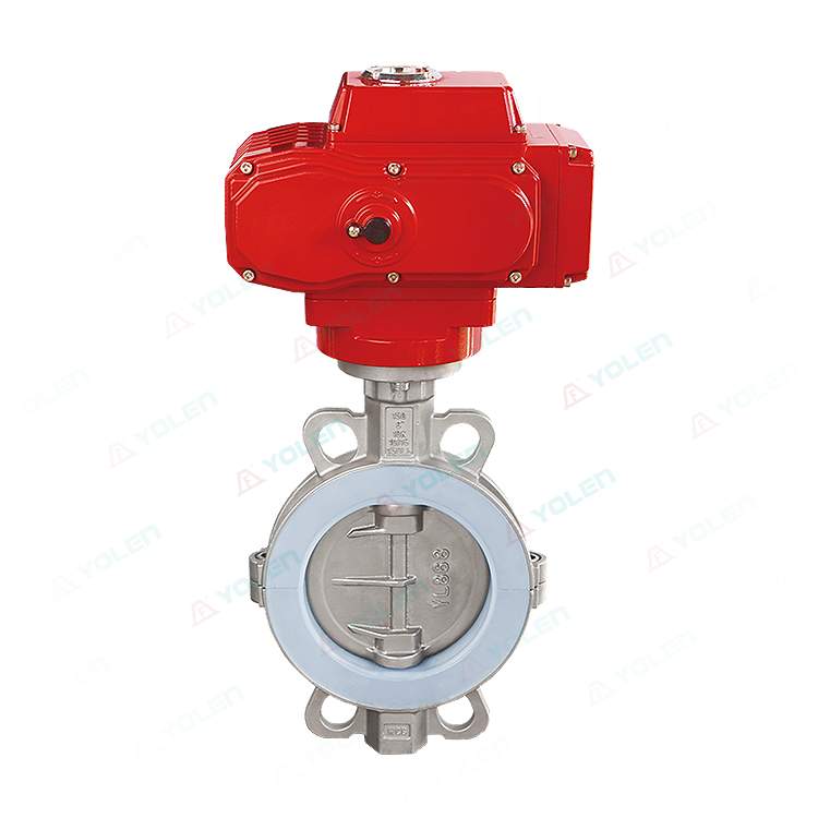 D971 electric fluorine-lined clamp half-lined butterfly valve