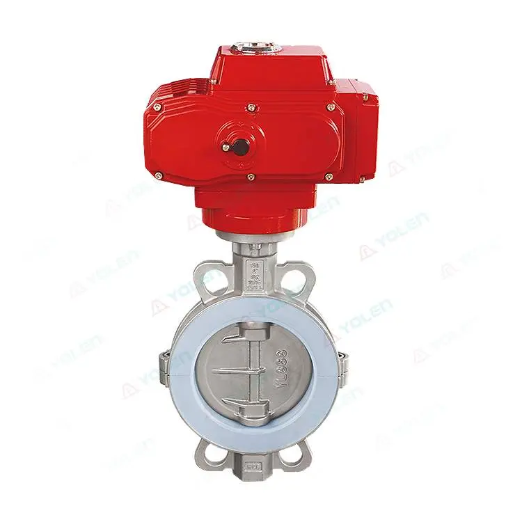 D971 electric fluorine-lined clamp half-lined butterfly valve