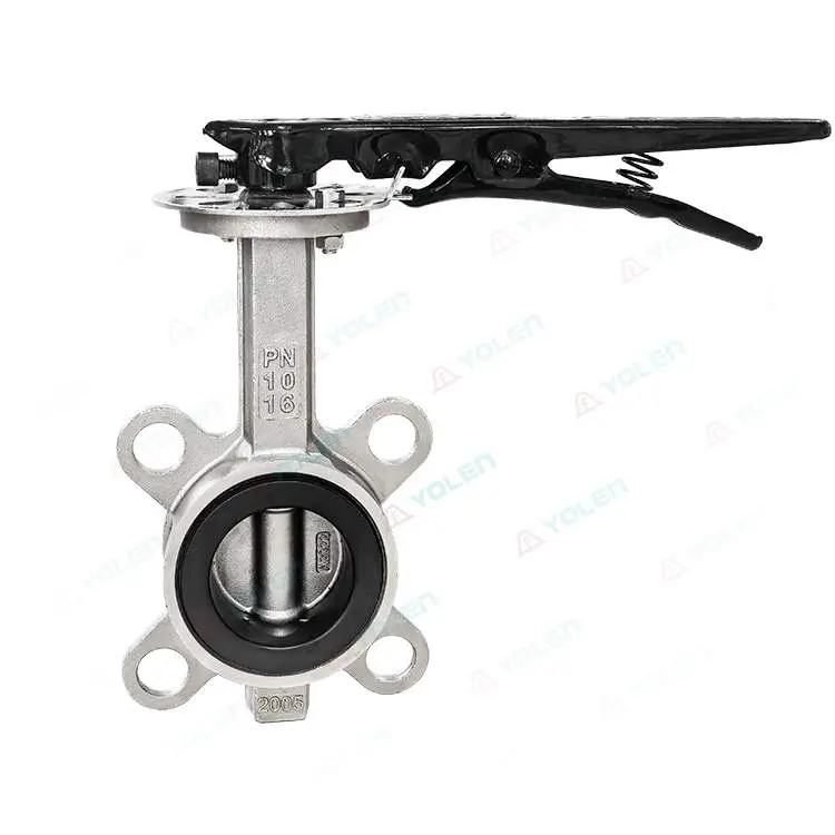 Manual latching soft-sealing butterfly valve