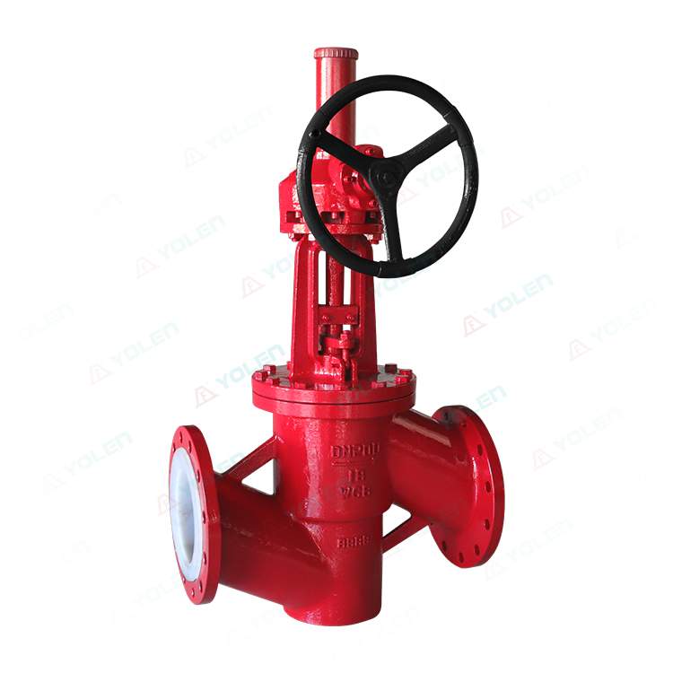 J541 Fluorine-Coated Umbrella Gear Stop Valve