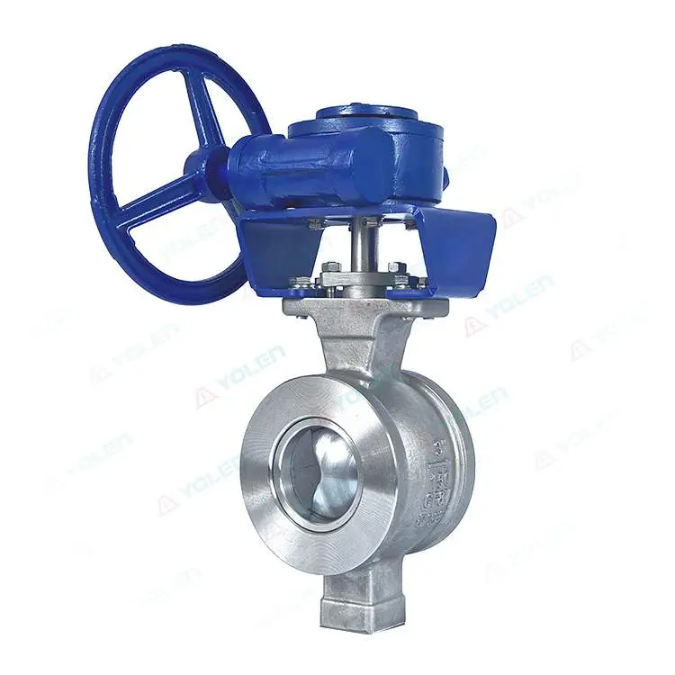 Manual clamp-type V-shaped ball valve
