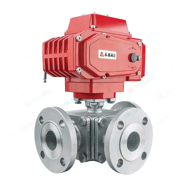 Q944 Electric three-way ball valve