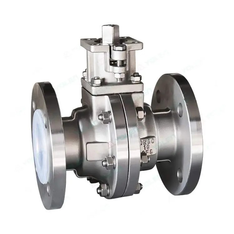 Q41 fluorine flange high platform ball valve