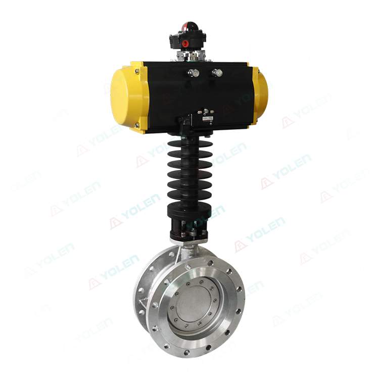 Pneumatic high-temperature butterfly valve