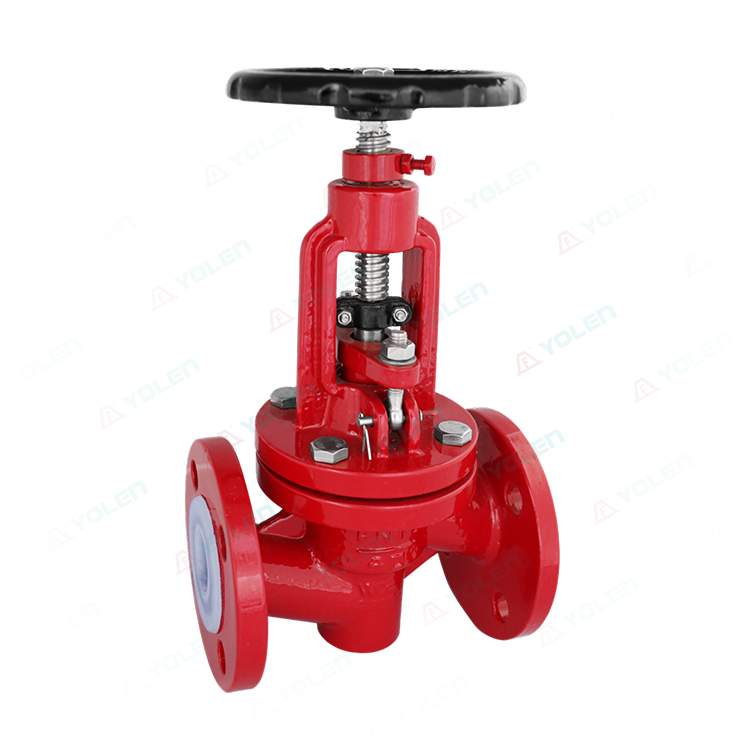 J41 fluorine-coated manual stop valve