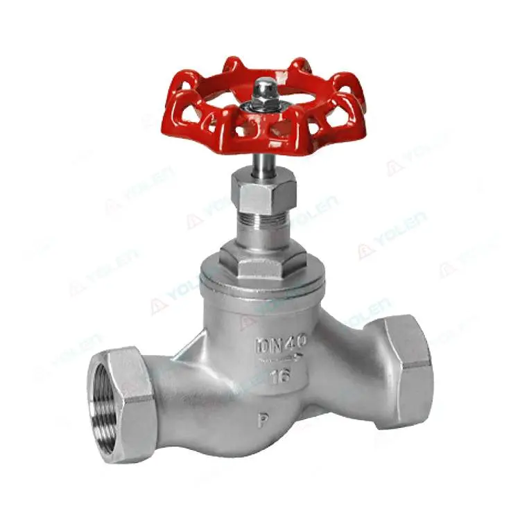 Soviet-style threaded stop valve