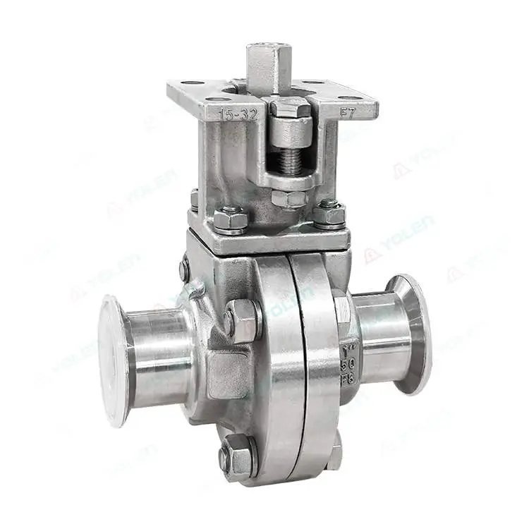 Fluorine-coated high platform clamp ball valve