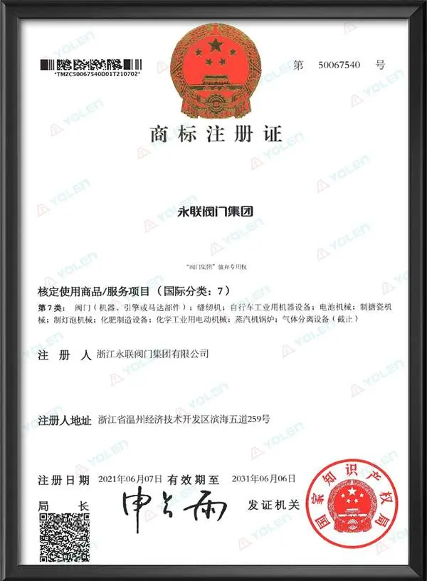 Trademark Registration Certificate